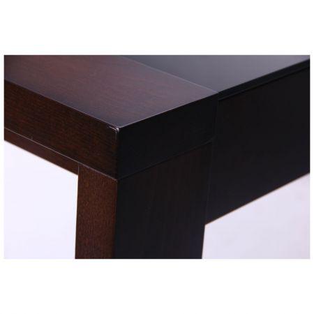Стол обеденный раздвижной Рейн каркас бук темный орех столешница каленное стекло (AMF-ТМ) - фото 5 - id-p773570399