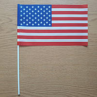 Прапорець США 13x23 см на пластиковому флагштоку