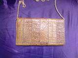 Сумка клатч из натуральной кожи, кожаная сумка клатч из кожи на цепочке, фото 2