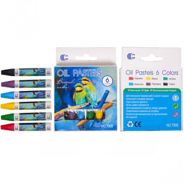 Воскові олівці "OIL PASTELS" 6 кольорів