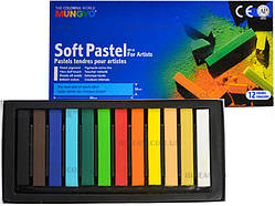 Пастель професійна суха м`яка "MUNGYO" 12 кольорів, MP-12