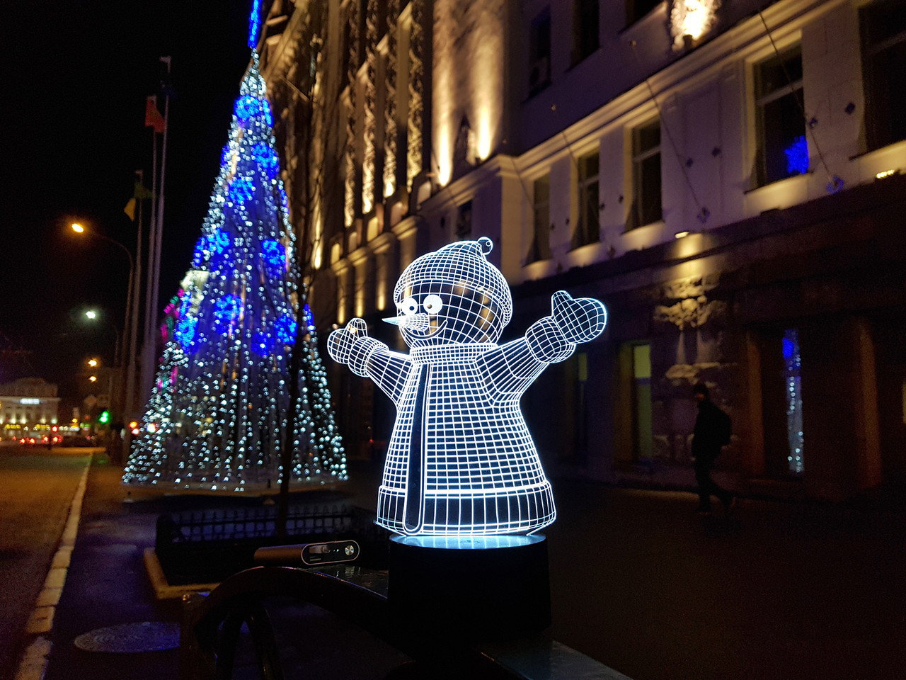 3D світильник "Сніговик" оригінальний подарунок прикольний, фото 1