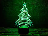 3D світильник "Ялинка" оригінальний подарунок  прикольний, фото 2