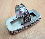 Незвичайне кільце з псиломелан дендритом "Дерево в квадрата", розмір 19.5, фото 7