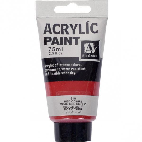 Акрилова фарба "ACRYLIC" 75 МЛ колір «RED OCHRE», фото 1