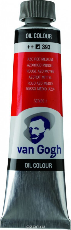 Фарба олійна Van Gogh, колір 393 Червоний середній