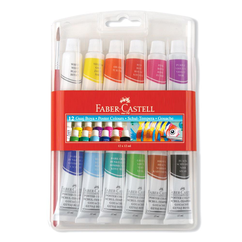 Фарби гуашеві Faber Castell Темпера у тубах, 12 кольорів