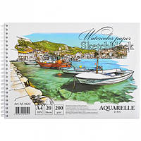Альбом для акварелі А4 Color "KRAFT" 20 аркушів, 200г / м², спіраль