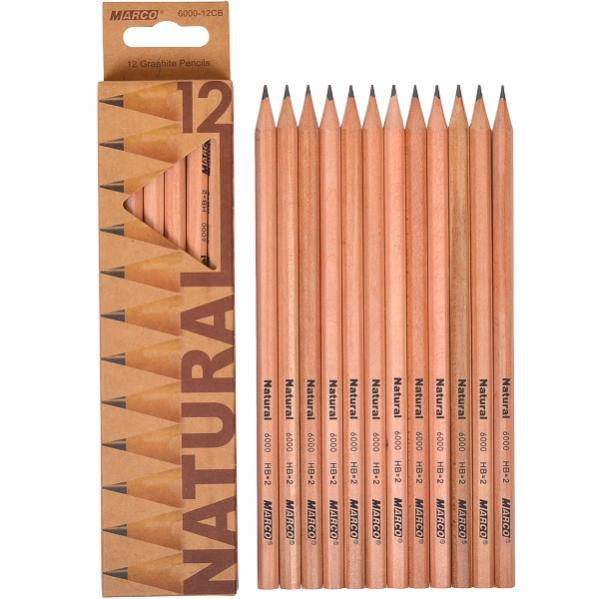 Олівець простий MARCO набір 12 штук, фото 1
