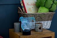 3D светильник-ночник "Бульдог" оригинальный подарок