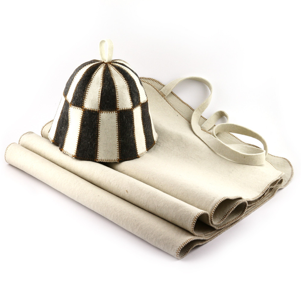 Набір для сауни світло-сірий XXL,