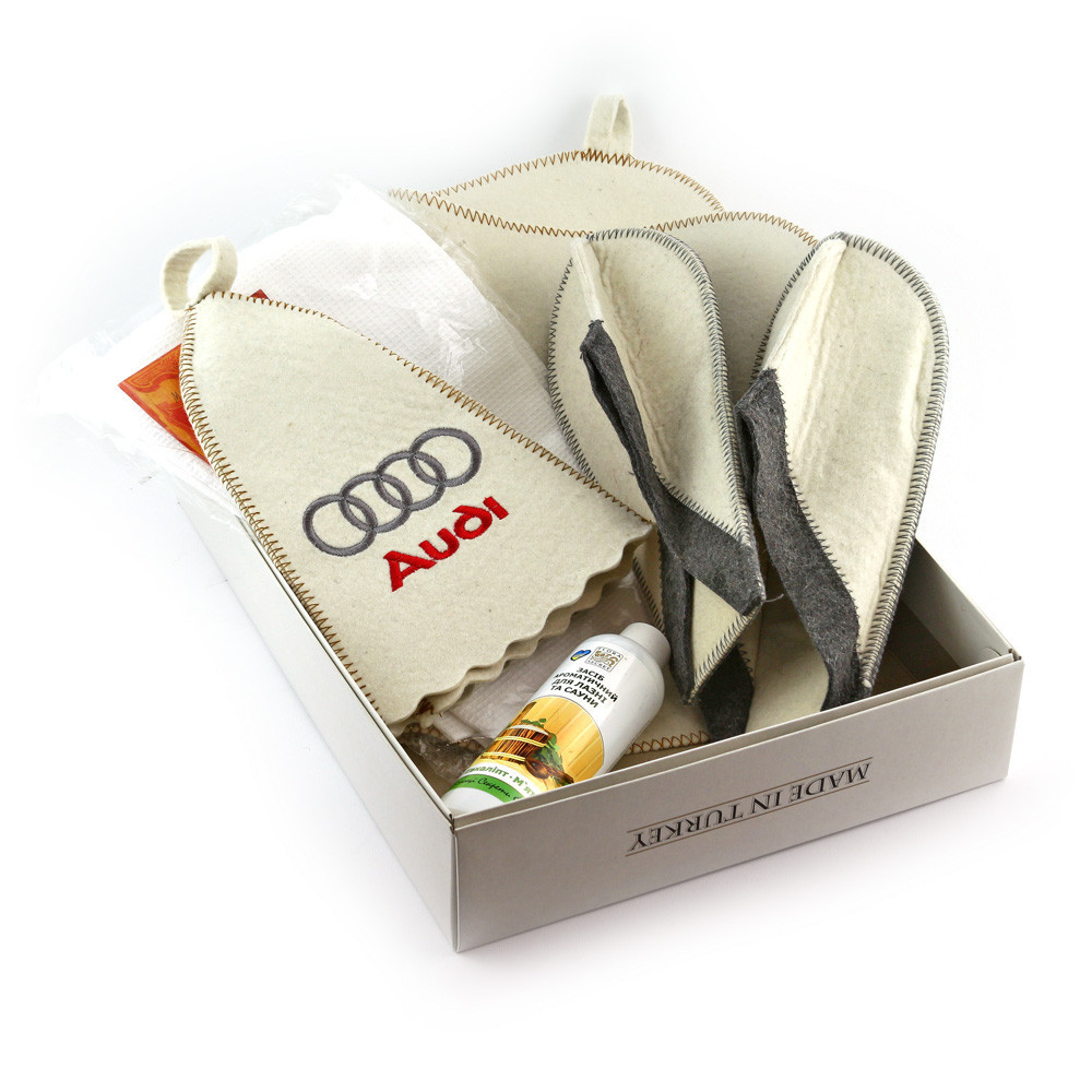 Подарунковий набір для сауни Luxyart №2 Audi, для нього, 5 предметів (N-106)