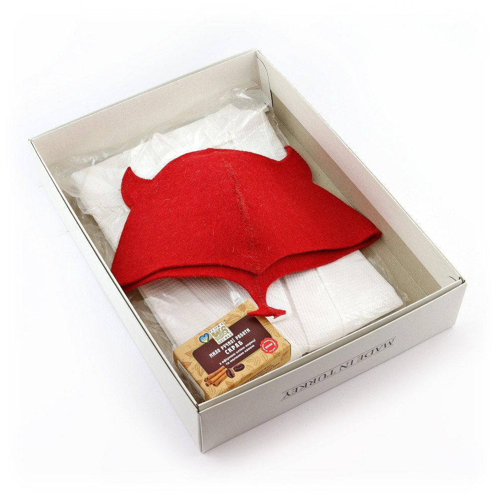 Подарунковий набір для сауни Luxyart №5 Чортеня, для неї, 3 предмета (N-120)