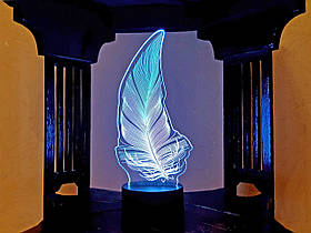 3D світильник "Перо" подарунок