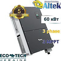 Промисловий сонячний інвертор Altek АKSG-60K-TM мережевий (60,0 кВт, 3 фази, 3 MPPT)