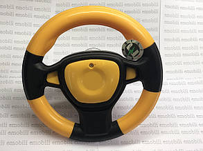 Кермо жовто-чорний для дитячого електромобіля BMW Z4