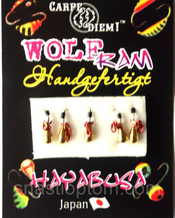 Вольфрамова мормишка Carpe Diem Крапля з вушком кр. № 18 5шт Gold ланцюжок 2,5mm 0,2g 016-025-1