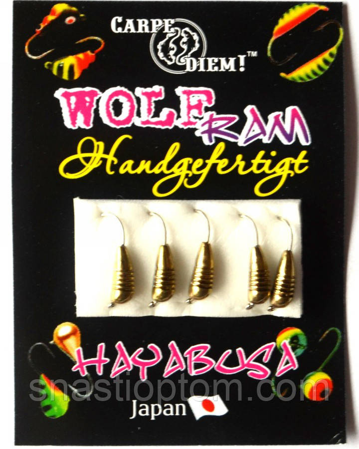 Вольфрамова мормишка Carpe Diem Банан з насічками кр. №16 5шт Gold 3mm 0,4g 024-030-1