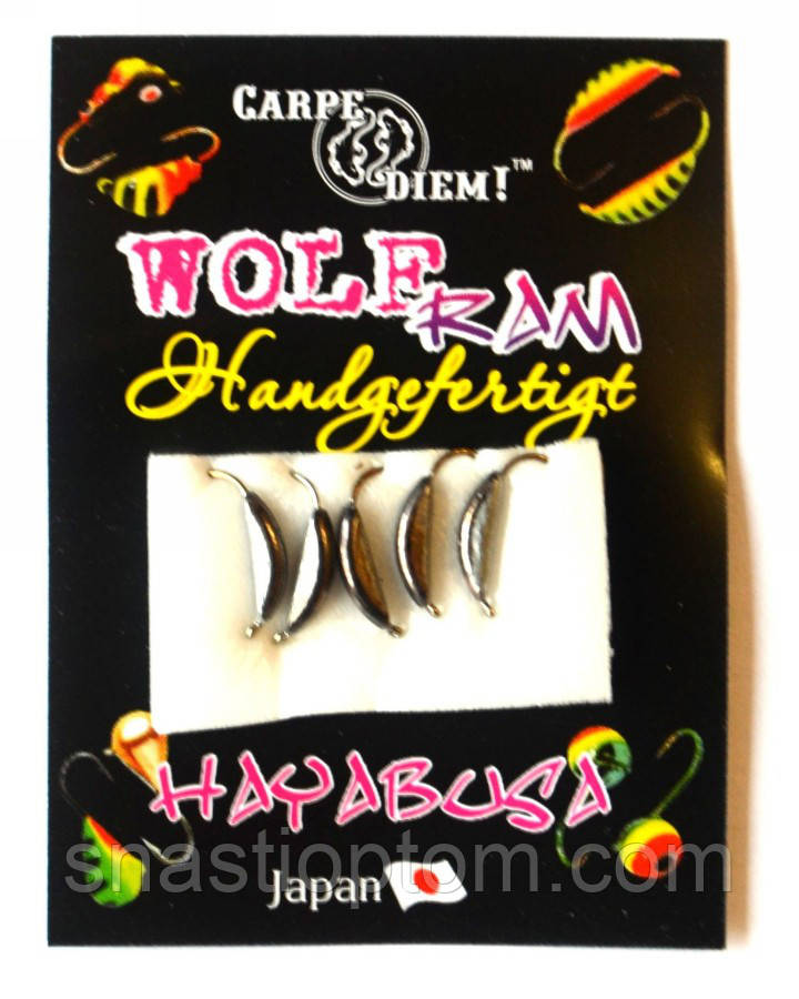 Мормишка вольфрамова Carpe Diem Cупер Банан кр. №16 5шт Black 2mm 0,2g 010-020-1