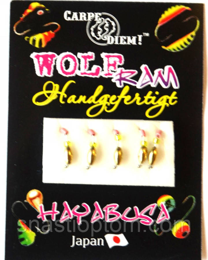 Мормишка вольфрамова Carpe Diem Оливка кр.№ 18 5шт Gold 4,0* 2mm 0,1g 036-024-1