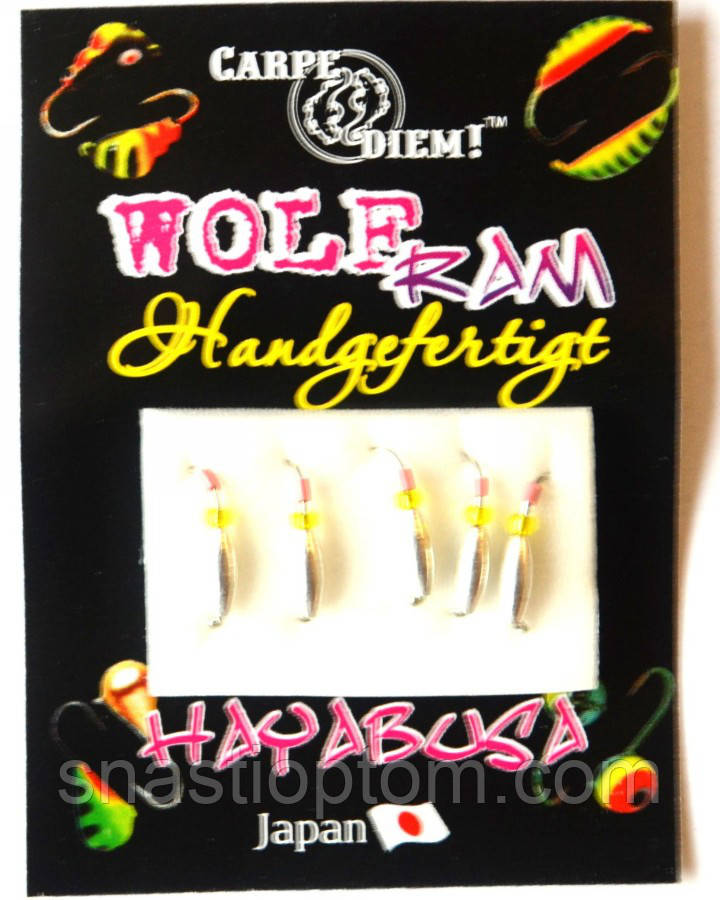 Мормишка вольфрамова Carpe Diem Оливка кр.№ 16 5шт Silver 6,0* 2mm 0,2g 036-026-1