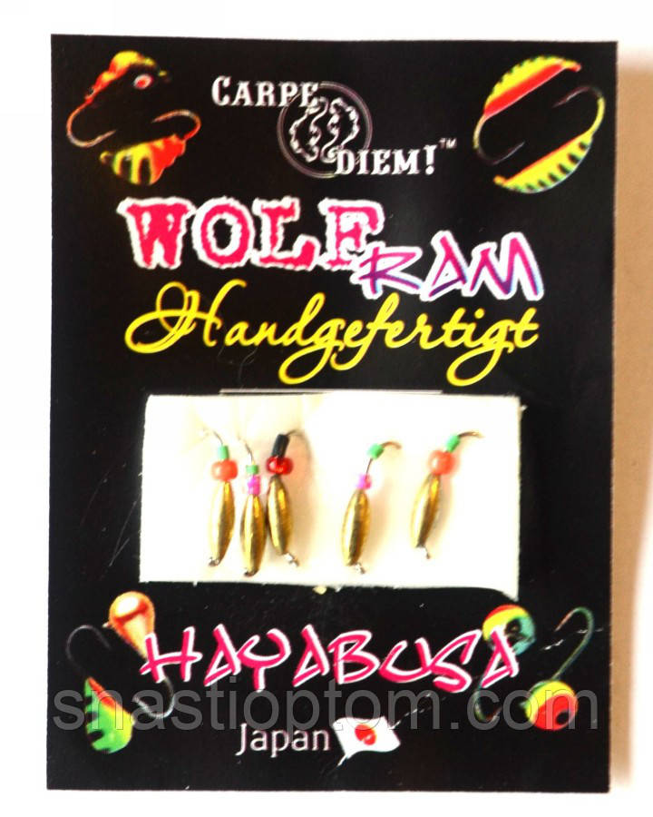 Мормишка вольфрамова Carpe Diem Оливка кр.№ 16 5шт Gold 6,0* 2mm 0,2g 036-026-1