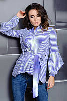 Жіноча сорочка в смужку Скай до 60 розміру