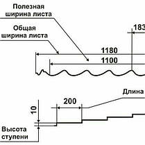 Металочерепиця Рауні 0,45 мм ( Зелений) глянець, фото 4