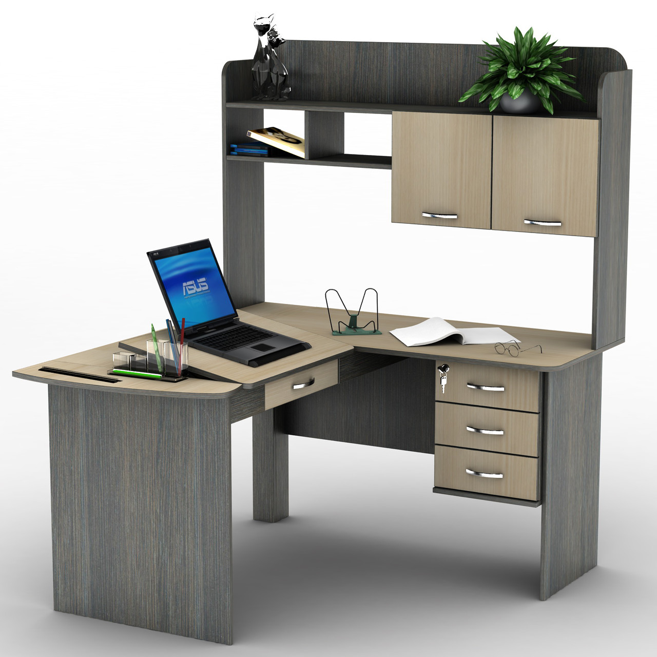 Стіл комп'ютерний кутовий 136х142х164 см. СУ-14 (Універсал), фото 1