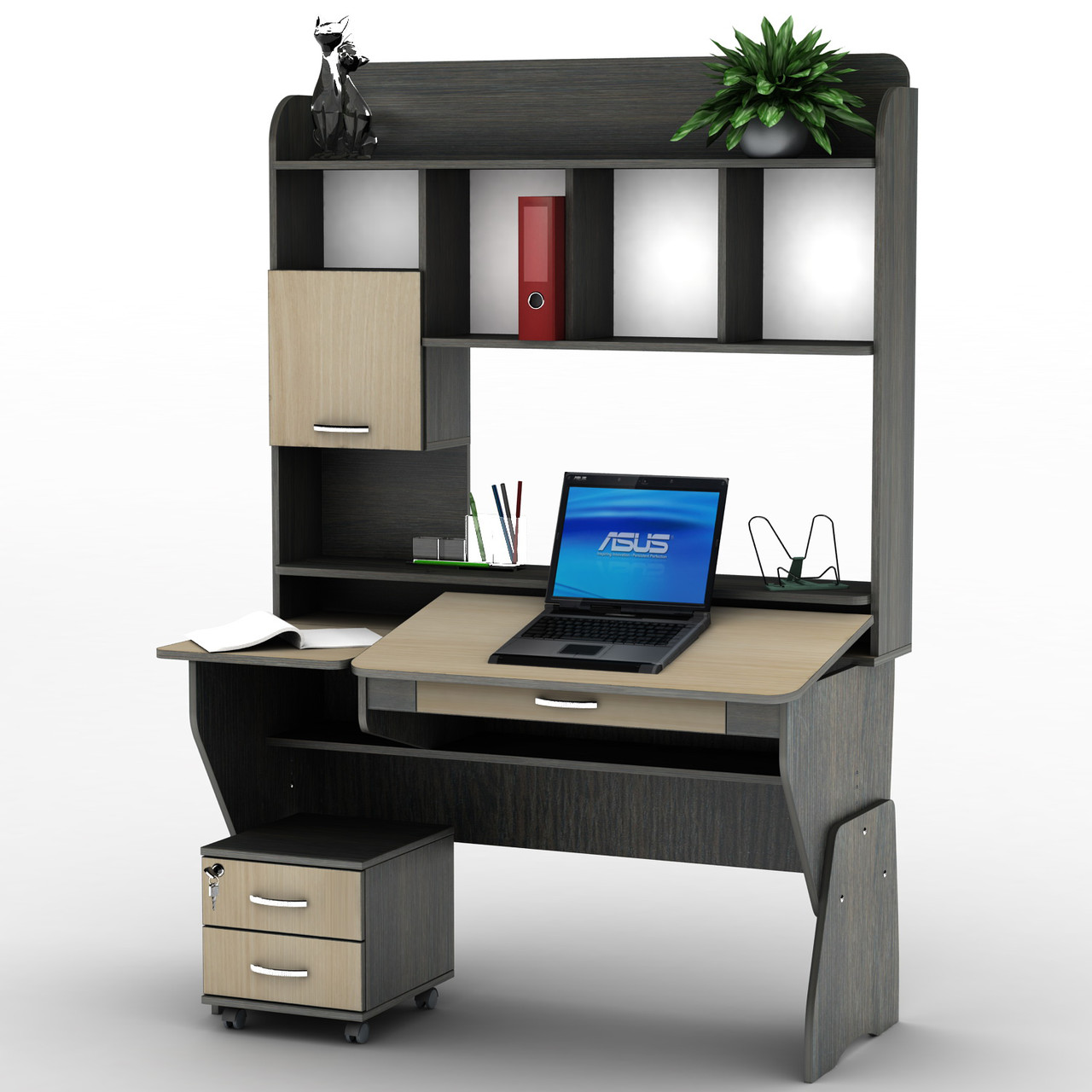 Стіл комп'ютерний 120х68х(174/188) див. СУ-23, (Універсал), фото 1