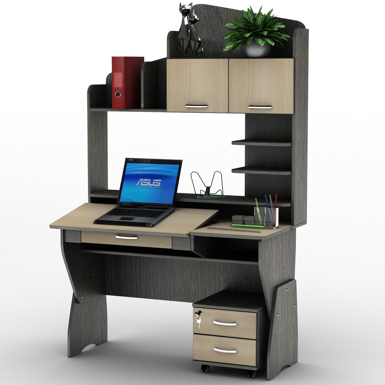 Стіл комп'ютерний 120х68х(176/190) див. СУ-25 (Універсал), фото 1