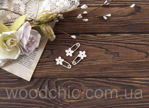 Чипборд Набір шпильок із квіточками, фото 1