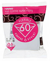 Бумажные фильтры для пуровера 01 Hario, 100 шт. (Япония) ( Фильтра Харио v60) Оригинал