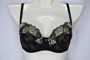 Бюстгальтер Diorella 80С чорні квіти (32276)