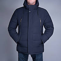 Чоловіча зимова куртка великого розміру, синього кольору.