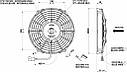 Вентилятор Spal 12V, штовхальний, VA07-AP12/C-31S, фото 2