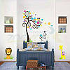 Наклейка на стіну, прикраси дитячої кімнати "Звірі з друзями" наклейки в дитячу 90см*120см (лист 60*90см), фото 7