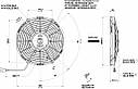 Вентилятор Spal 12V, витяжний, VA11-AP8/C-57A, фото 2