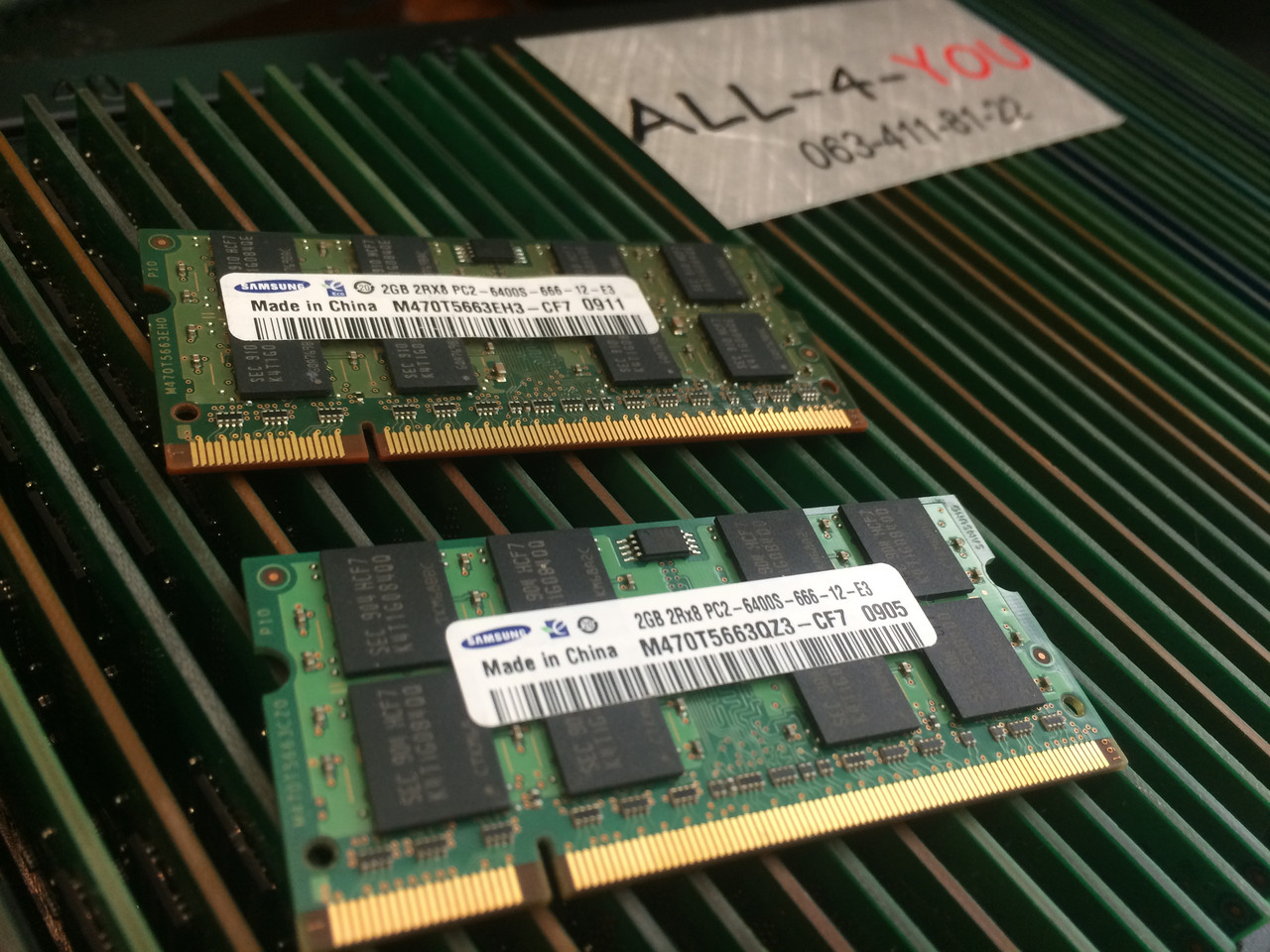 Оперативна пам'ять Samsung DDR2 2GB SO-DIMM PC2 6400S 800mHz Intel/AMD