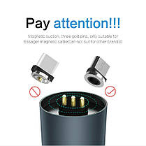 Micro USB кабель магнітний 1м. Зарядка для телефону магнітна швидка автомобільна, фото 2