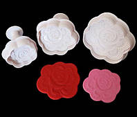 Набор кондитерских плунжеров "Роза" 4 шт, украшения для торта