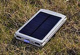 Power Bank 50000 mAh із сонячною батареєю і Led панеллю silver, фото 7