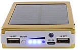 Power Bank 50000 mAh із сонячною батареєю і Led панеллю gold, фото 3