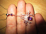 Шикарний кулончик з аметистами "Павучок", фото 5