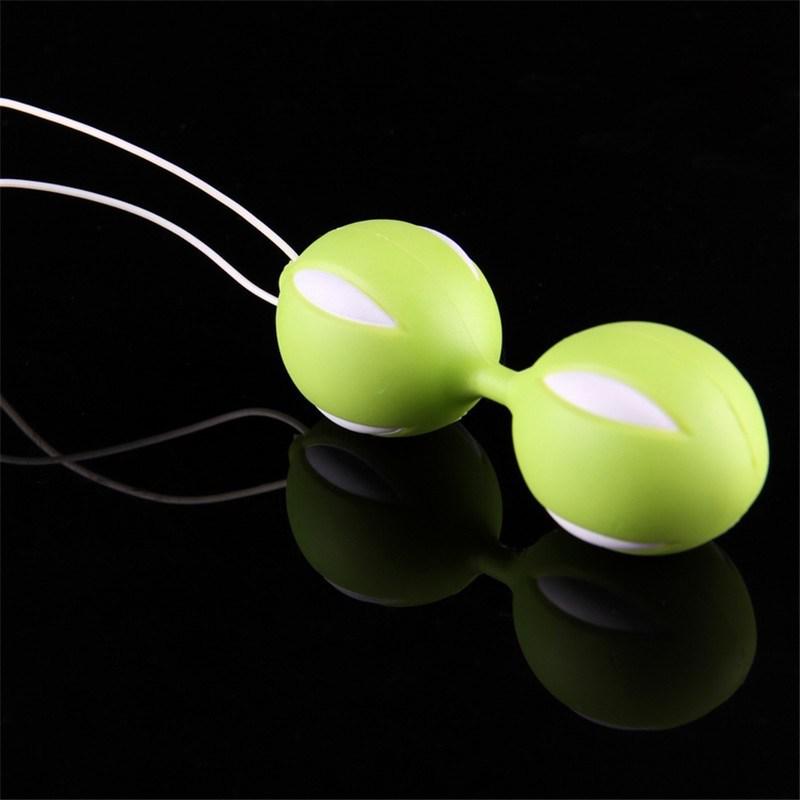 Вагинальные шарики для укрепления мышц влагалищ.Шары Кегеля.Салатовые ...