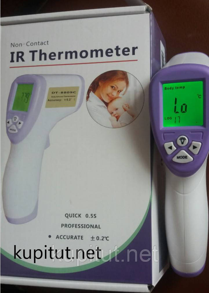 Бесконтактный инфракрасный термометр (пирометр) DT-8809C (для измерения температуры тела и поверхности) - фото 2 - id-p429446411