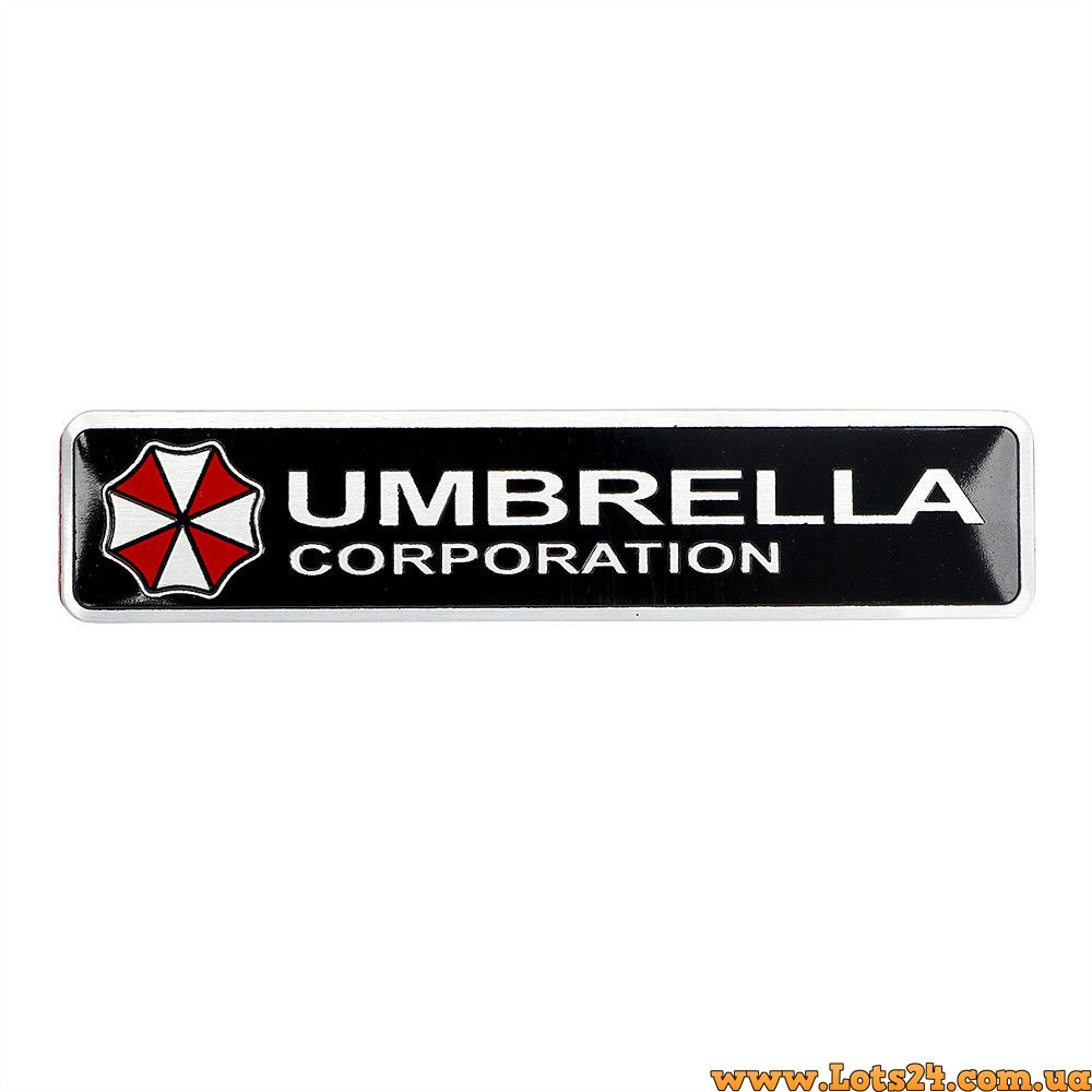 Авто значок Umbrella Corporation 3D наклейка resident evil на машину мотоцикл крила багажник авто наклейки на кузов бампер скло, фото 1