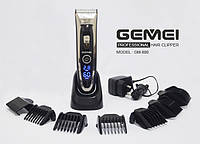 Профессиональная керамическая машинка для стрижки Gemei GM 800 (GEEMY) аккумулятор, led дисплей