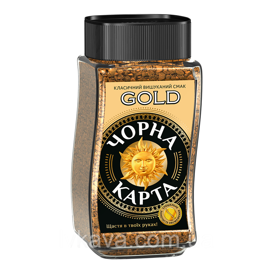 Кава розчинна Чорна карта Gold, 190 гр