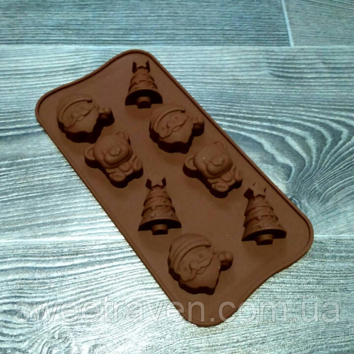 Форма силіконова для цукерок Новорічний набір, фото 1